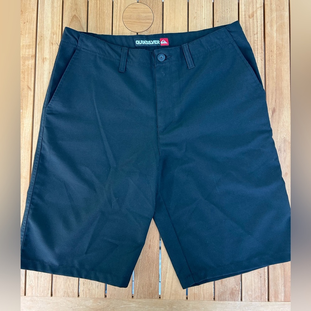 Quiksilver Men’s Black Chino Shorts Embroidered